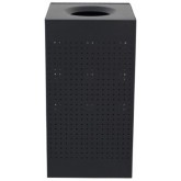 WITT Celestial Series Perforated Square Waste Receptacle - 25 gallon, Black